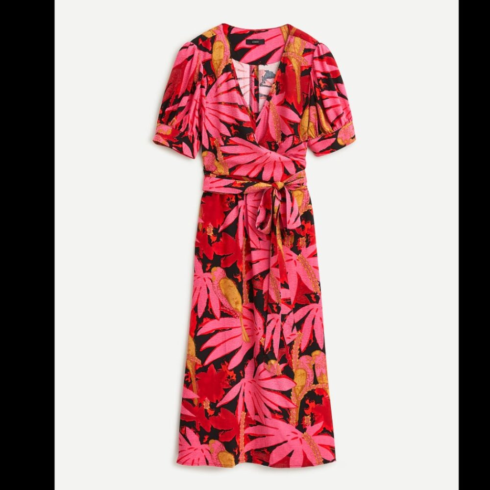 JCrew Faux-Wrap Midi Dress 10